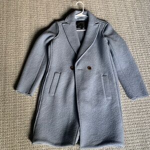 Women's light blue Double-Breasted Coat
